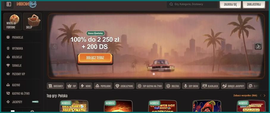 Neon54 - strona główna kasyna